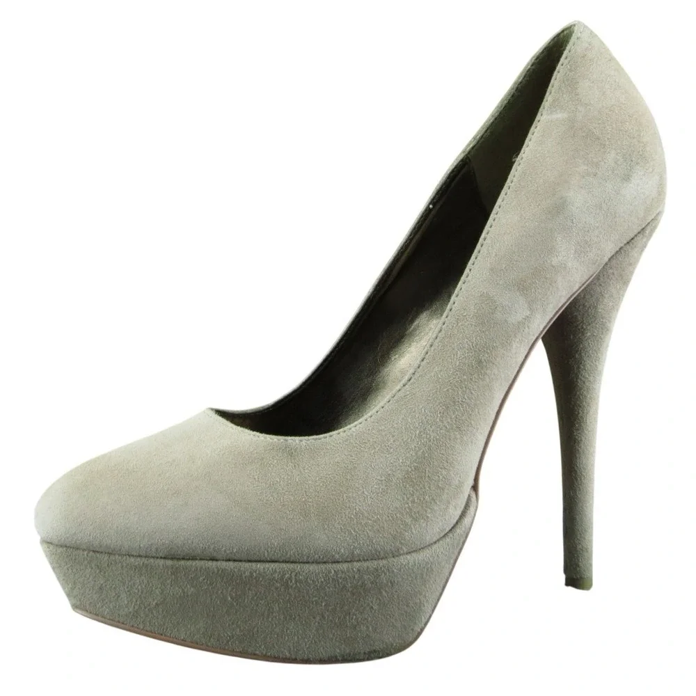 Steve Madden Darrina‎ Women Platform Heel Shoes Brown Leather Size 7 Medium